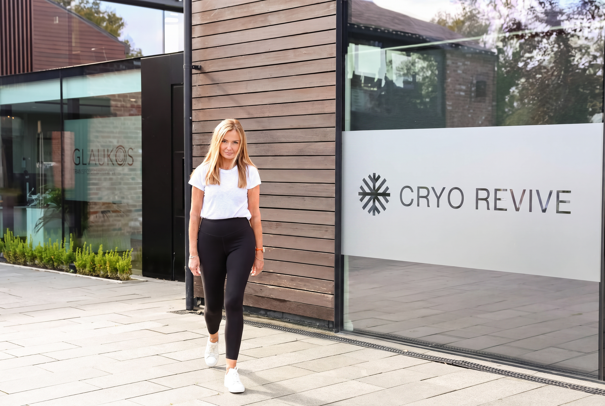 The entrance to the Cryo Revive studio in Wilmslow